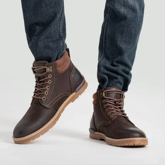 👑Men's Chukka Hiking Boots Dark Brown Waterproof Casual Lace Up Comfort Shoes